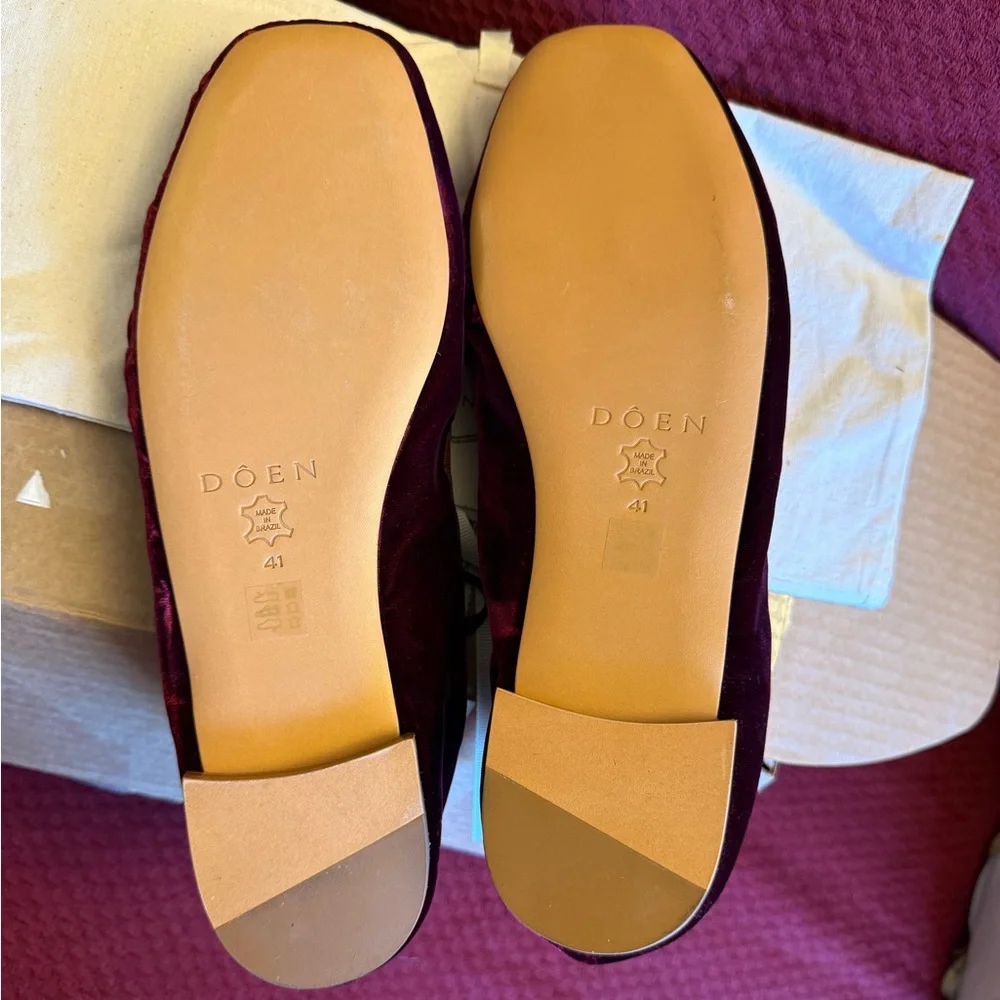 Doen Pillar Mary Jane in Crimson Velvet - Picture 3 of 7